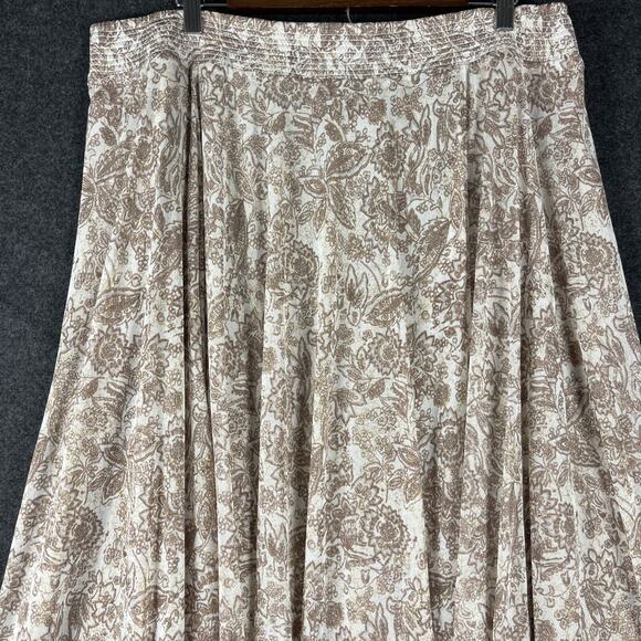 Coldwater Creek Skirt Womens XL Floral Pull On Nylon Asymmetrical Flowy Boho NEW - Picture 2 of 16